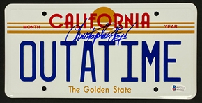 Christopher Lloyd Signed "OUTATIME" License Plate ( <em>Back to the Future</em> ) (BAS)