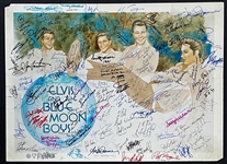 Elvis Presley Poster Signed by More than 70 of His Band Members, Memphis Mafia, Family and Friends! (BAS)