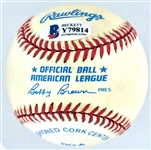 Ken Griffey, Jr. Single Signed Baseball (OAL Bobby Brown) (BAS)