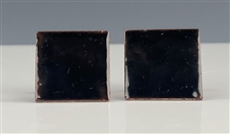 Elvis Presley Owned Copper and Black Ceramic Cufflinks Given to His Cousin Patsy Presley