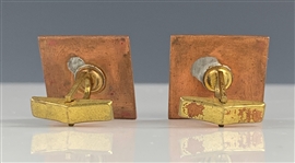 Elvis Presley Owned Copper and Black Ceramic Cufflinks Given to His Cousin Patsy Presley