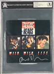 Talking Heads Band-Signed "Wild Wild Life" 45 Sleeve with David Byrne, Jerry Harrison, Chris Frantz and Tina Weymouth (Beckett Encapsulated)