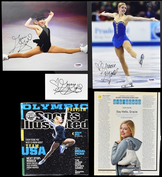 Gracie Gold Olympic Figure Skater Signed Collection of Three (BAS)