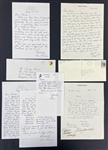 Baseball Hall of Famer and Superstar Signed Letter Collection of Nine Incl. Whitey Ford, Bobby Thompson and Others (BAS)
