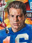 Original Doug West Painting of Frank Gifford - Commissioned by The Pro Football Hall of Fame