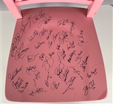 2002 Cincinnati Reds Signed Chair for Paint the Corner Cancer Awareness Campaign - 36 Signatures Incl. HOFers Ken Griffey, Jr. and Barry Larkin