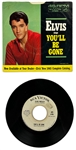 1960's Group of 8 Elvis Presley RCA Victor White and Yellow Label  “Not For Sale” 45 RPM Singles with Picture Sleeves (8 Different) 