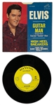 1960's Group of 8 Elvis Presley RCA Victor White and Yellow Label  “Not For Sale” 45 RPM Singles with Picture Sleeves (8 Different) 