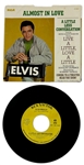 1960's Group of 8 Elvis Presley RCA Victor White and Yellow Label  “Not For Sale” 45 RPM Singles with Picture Sleeves (8 Different) 