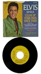 1960's Group of 8 Elvis Presley RCA Victor White and Yellow Label  “Not For Sale” 45 RPM Singles with Picture Sleeves (8 Different) 