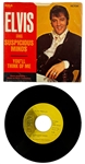 1960's Group of 8 Elvis Presley RCA Victor White and Yellow Label  “Not For Sale” 45 RPM Singles with Picture Sleeves (8 Different) 