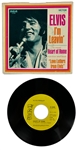 1970's Group of 10 Elvis Presley RCA Victor Yellow and Tan Label  “Not For Sale” 45 RPM Singles with Picture Sleeves (10 DIfferent)