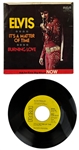 1970's Group of 10 Elvis Presley RCA Victor Yellow and Tan Label  “Not For Sale” 45 RPM Singles with Picture Sleeves (10 DIfferent)