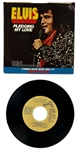 1970's Group of 10 Elvis Presley RCA Victor Yellow and Tan Label  “Not For Sale” 45 RPM Singles with Picture Sleeves (10 DIfferent)