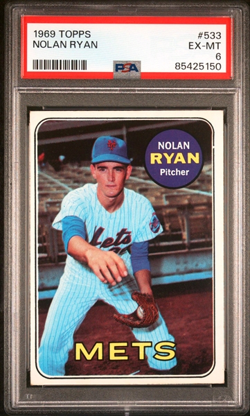 1969 Topps #533 Nolan Ryan - PSA EX-MT 6