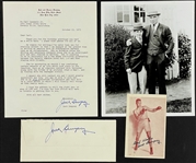 Jack Dempsey Signed Letter on His Personal Stationar and Signed Envelope (2 Items) (Beckett)