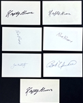 Baseball Hall of Famers Signed Index Cards (7) (Beckett)