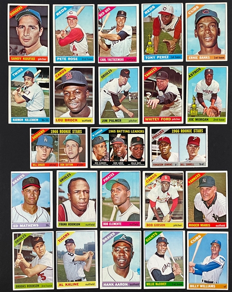 1966 Topps Baseball Near Set (550/598) Incl. #50 Mickey Mantle PSA EX 5