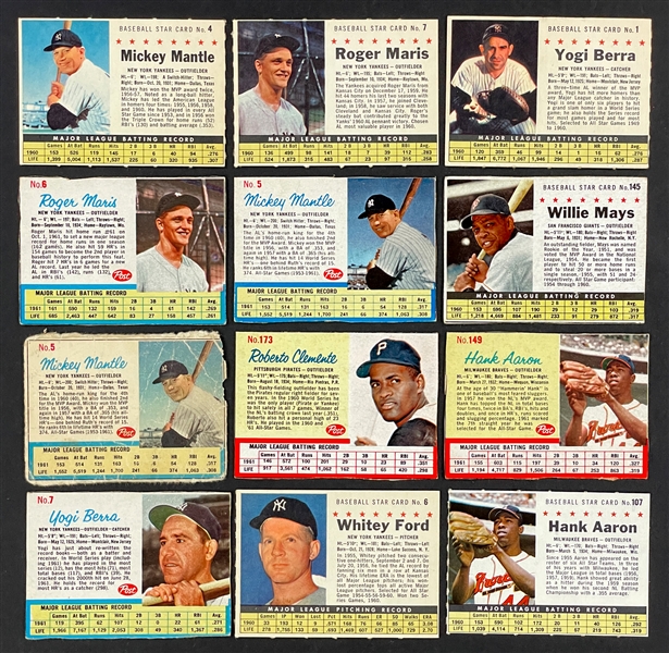 1961-63 Post Cereal Near Set Collection of 3