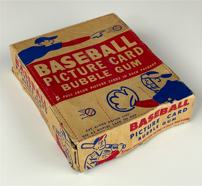 1949 Bowman Baseball 5-Cent Display Box Lid - Red and Blue Variation