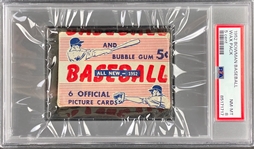 1952 Bowman Baseball Unopened 5-Cent Pack - Dated Variation -PSA NM-MT 8