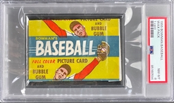 1955 Bowman Baseball Unopened 1-Cent Pack - PSA NM-MT 8