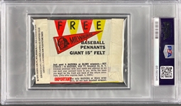 1959 Topps Baseball Unopened 1-Cent Pack - PSA NM 7