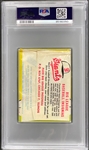 1960 Fleer Baseball Greats Unopened 5-Cent Pack - PSA EX-MT 6