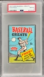 1961 Fleer Baseball Greats Unopened 5-Cent Pack - PSA NM-MT 8