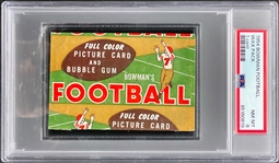 1954 Bowman Football Unopened 1-Cent Pack - PSA NM-MT 8