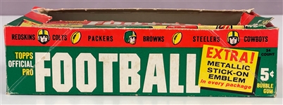1960 Topps Football 5-Cent Display Box - Extra Metallic Stick-On Emblem Variation