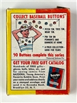 1956 Topps Baseball Buttons Collection With Box 
