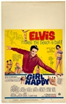 1964 <em>Girl Happy</em> Window Card Movie Poster - Starring Elvis Presley