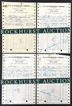 1954-55 W&W Dist. Co. Invoices (4) for Memphis Recording Service (Sun Records) Equipment with Carbon Sam Phillips Signatures