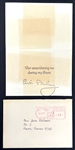 1973 Elvis Presley Thank You Card (Stamped Signature)