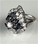Elvis Presley Diamond and Sapphire Ring Gifted to Ginger Alden