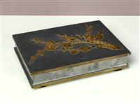 Elvis Presleys Pewter and Brass Cigar Box Given to Linda Thompson - Former Jimmy Velvet Collection
