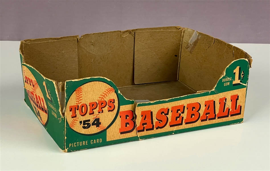 1954 Topps Baseball 1-Cent Display Box Bottom - Dated