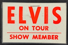 1971 ELVIS ON TOUR Backstage Pass - Orange Variation
