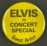 1973-74 ELVIS IN CONCERT SPECIAL GUEST ARTIST Backstage Pass Button