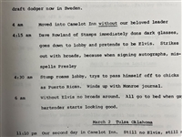 1974 “Elvis Presley Tour” Diary Written by Comedian Jackie Kahane Plus Kahane Handwritten Letter (2)