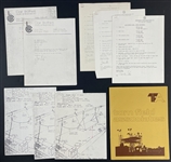1975 Elvis Presley Show Concert Tour Archive Incl. Stage Drawings and Stage Requirements Documents