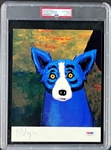 George Rodrigue Signed Iconic "Blue Dog" Print Encapsulated by PSA/DNA