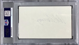 Arnold Schwarzenegger Signed Index Card Encapsulated by PSA/DNA