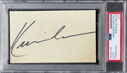 Kevin Costner Signed Index Card Encapsulated by PSA/DNA