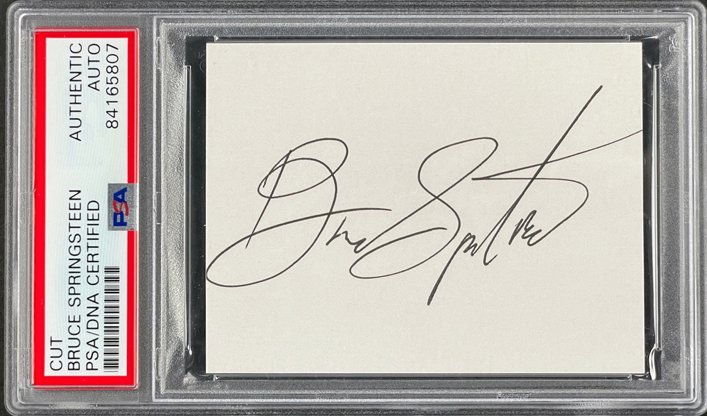 Bruce Springsteen Cut Signature Encapsulated by PSA/DNA