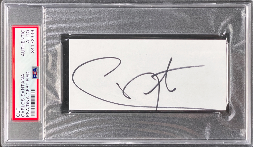 Carlos Santana Cut Signature Encapsulated by PSA/DNA