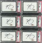 Group of Six Kevin Hart Signed Bookplates Encapsulated by PSA/DNA