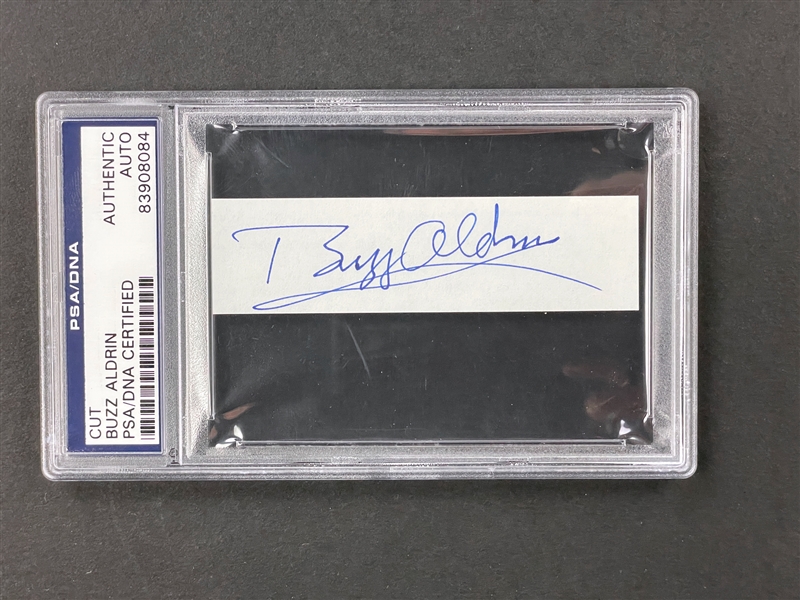 Apollo Astronaut Buzz Aldrin Cut Signature Encapsulated by PSA/DNA