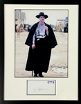 Val Kilmer Signed Cut Signature in Display with Photo as Doc Holliday in <em>Tombstone</em>